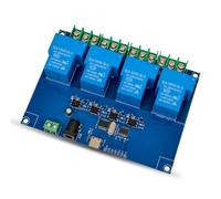 Ehwisbe USB-Computer Serial Port 4CH USB Relay Module 12V 30A USB-C Relay Module Onboard CH340T Chip Intelligent Control Switch