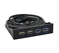 Ehwisbe USB Front Panel, High Speed 4 Ports 2 USB 3.0+2 USB 2.0 Hub, 19PIN/9 Pin 3.5 Inch Front Panel Connector