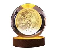 Ehwisbe Valentines Day Gift Galaxy Crystal Ball Lamp 3D Planet Moon Lamp Crystal Ball Lamp B