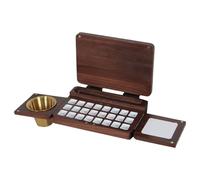Ehwisbe Watercolor Paint Box Gouache Mixing Tray Crafting Handmade Supplies Portable Travel Empty Palette Case for Painters