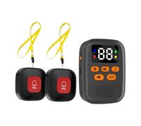 Ehwisbe Wireless Elderly SOS Emergency Call Button Caregiver Pager Wireless Call Button SOS Emergency Monitor with Vibration Portable Personal Caregiver Pager for Elderly Care