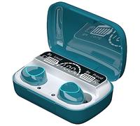 Ehwisbe Wireless Headset Bluetooth V5.1 LED Display Stereo Mini Earbud Headset with Microphone Hands-Free Headset,Green