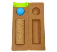Ehwisbe Yoga Training Equipment Set Includes Cork Balance Trainer Board, Massage Ball, Yoga Roller, Toe Power Band B