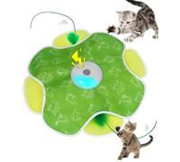 EHWZ Hide and Seek Cat Toys, in-The-Cover Unpredicatable Moving Feather, Interactive Kitten Wand Toy, Automatic Chargeable Cat Toy, Indoor Exercise Kicker for All Breeds