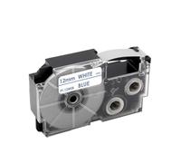 EHxCUF 1Pcs Label Tape 6mm 9mm 12mm Compatible With Label Printer Models XR-12WE XR-9WE XR-6WE XR-12YW XR-9YW KL-60 KL-60SR KL-120 For Part Number 8K1927225B(Blue on White)