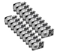 EHxCUF 30Pcs 6mm 9mm XR-6WE XR-9WE Tapes Compatible With Label Printer Models KL-60 KL-100 KL-120 For Part Number XR9WE XR-9WE XR-9X XR-9RD XR-9BU XR-9YW(Black on White)