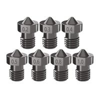 EHxCUF 3D Printer Nozzle 1. 75mm 5/2/1PCS Hardened Steel Die Steel 0. 2 0. 3 0. 4 0. 5mm Compatible With Ender 3 Hotend Titan Extruder I3 And Similar 3D Printers(0.6mm)