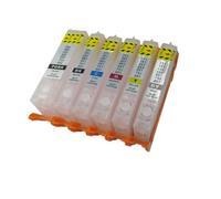 EHxCUF 6PCS Refillable Ink Cartridge With ARC Chip PGI-250PGBK CLI-251BK C M Y GY Compatible With MG6320 MG7120 MG7520 IP8720 Printers Pgi250 Pgi 250