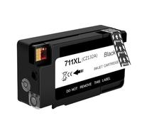 EHxCUF 711XL 711 Replacement Ink Cartridge Full With Ink Compatible With DesignJet T120 T520 Printer(1PC - Black)