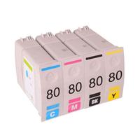 EHxCUF 80 Ink Cartridge Compatible With Designjet 1000S 1050 1055 Printers(HP80 Yellow)