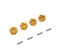 EHxCUF Metal 12mm Wheel Hex Hub Adapter Compatible With 1/16 RC Cars Compatible With Upgrade Parts 16101 16102 16103 16104 16106 16201(YELLOW)