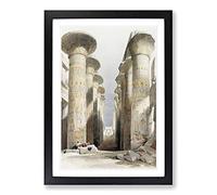 Ehyptian Temple by David Roberts Framed Print | A2 Black Framed Wall Art | Ready to Hang | Modern Religious Picture | Living Room Bedroom Lounge Office