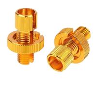 EHYSYN Brake Caliper Guide Sleeve Set 1 Pair Aluminum Universal Motorcycle Brake Clutch Throttle Cable Adjuster M10 Screw(Gold)