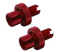 EHYSYN Brake Caliper Guide Sleeve Set 2PCS Aluminum Universal Motorcycle Brake Clutch Throttle Cable Adjuster M10 Screw(Red)