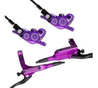 EHYSYN Fit For AM Fit For Enduro Bicycle E4 Fit For ZEE M8120 MTB 4 Piston Hydraulic Disc Brake M840 With Cooling Pad(Pair Purple)