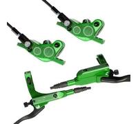 EHYSYN Fit For AM Fit For Enduro Bicycle E4 Fit For ZEE M8120 MTB 4 Piston Hydraulic Disc Brake M840 With Cooling Pad(Pair green)