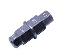 EHYSYN flywheel Remover 1 Pcs 17 19 22 24 Mm Motorcycle Front Wheel Spindle Special Disassembly Wrench Hex Socket Repair Tool Axle Flywheel Tools(Silver)