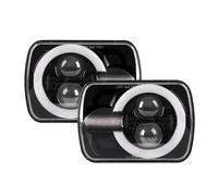 EHYSYN LED Work Headlight 2pcs 7X6 5X7 Led Headlights Fit For Jeep Wrangler YJ Cherokee XJ H6014 H6052 H6054 H4 Headlamp(LY-5045C)