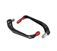 EHYSYN Motorcycle Brake Protector Motorcycle Handlebar Brake Clutch Lever Hand Guard Protector Gear Modification Accessories Handguard Shield(A-Carbon-Red)