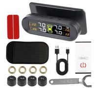 EHYSYN Tire Pressure Monitoring System USB Rotating Holder Car Tyre Pressure Monitor 0-3.5Bar Digital 4 External Sensors