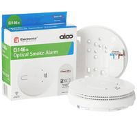 Ei146 Optical Smoke Alarm - Mains Powered Smoke Detector with Long Battery Life