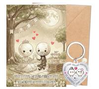 Eiapadeor 30th Wedding Anniversary Card Gift - Funny Pearl Anniversary Greeting Card with Keychain Pearl 30 Years Wedding Gifts for Him Her Husband Wife Partner Spouse Couples