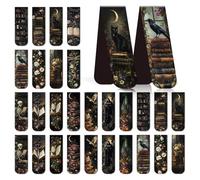 Eiapadeor Dark Academia Magnetic Bookmark - 30 Pcs Vintage Gothic Magnet Page Markers Gifts Aesthetic Magnetic Bookmarks Book Markers Page Clips for Book Lovers Students Teacher School Reading