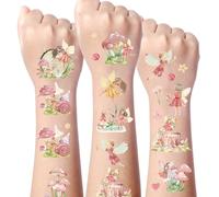 Eiapadeor Fairy Temporary Tattoos, Fairy Temporary Tattoos Party Favors Supplies Decorations for Kids, Mushroom Tattoos Stickers Girls Birthday Party Classroom Reward