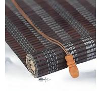 Eiauiuo Bamboo Roller Blinds, Adjustable Roman Blinds For Windows, Indoor/Outdoor Decorative Blackout Blinds, Side Pull Blinds For Doors, Sun & Privacy Protection For Gardens, Kitchens, Terraces(80x15