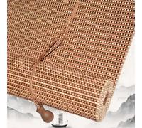 Eiauiuo Bamboo Roller Blinds - Bamboo Silk & Cotton Thread, Roman Blind For Doors & Windows, Blackout, Privacy & Sun Protection, Side Pull, Decorative Partition Curtain(90x100cm)