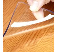 Eiauiuo Crystal Clear PVC Tablecloth Table Protector 1mm 2mm 3mm - Transparent Waterproof, Tear-Resistant Table Protection Film For Dining, Kitchen & Outdoor Tables - Washable Easy Care Table Cover(Tr