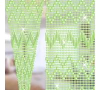 Eiauiuo Green Acrylic Beaded Curtain For Living Room, Bedroom & Balcony - Modern Decorative String Door Curtain, Crystal Room Divider In Various Sizes For Home, Office, And Doorway Décor(90x200cm(90 S