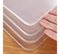 Eiauiuo Made To Measure Transparent PVC Tablecloth Film - 1.5mm & 2.6mm Thick, Waterproof, Wipeable, Scratch-Resistant Plastic Table Protector, Clear Table Protection Film For Dining & Kitchen(Transpa