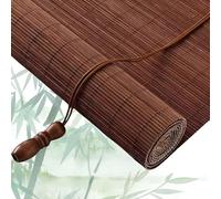 Eiauiuo Natural Bamboo Roller Blind Roman Blackout Blinds For Windows & Doors - 60% Shading, Cord Pull Privacy Screen, Sun Protection, Fence & Patio Screen, Eco-Friendly, UV Resistant, Durable(Width 6