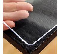 Eiauiuo Rectangular Table Foil Transparent Tablecloth - PVC Waterproof & Heat-Resistant Protective Cover For Dining, Coffee & Desk Tables - Crystal Clear Table Protection Mat For Home & Office(Transpa