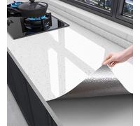 Eiauiuo Self-Adhesive Marble Film For Table & Furniture Protection - Waterproof, Scratch-Resistant Tablecloth & Worktop Sticker, Furniture Film For Walls, Doors & Windows(Marmorfolie-15,80x1000cm)