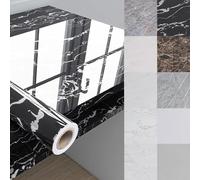 Eiauiuo Self-Adhesive Marble Tablecloth PVC Foil - Waterproof Table Protection For Dining, Coffee Tables & Kitchen Cupboards - DIY Decorative Furniture Wallpaper(Marmor Folie 002,120x300cm)