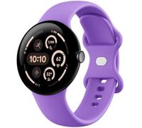 Eiavike Silicone Bands For Google Pixel Watch 3 45mm, Soft Silicone Sport Active Band Replacement Straps Bracelet for Pixel Watch 3 (45mm) 2024 Men Women (Purple)