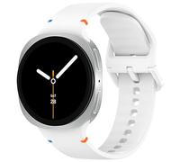 Eiavike Sport Band Compatible with Samsung Galaxy Watch 8 40mm 44mm/Galaxy Watch 8 Classic 46mm, No Gap Soft Silicone Replacement Strap for Men Women (White, Small: (5.3"-7.5"))