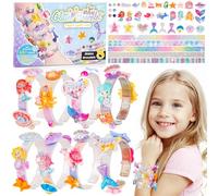 Eichhoo Craft Kits for Kids Age 5 6 7 8 9 Year Old Girl, Mermeid Bracelet Making Kit Art and Crafts Gifts for 5-12 Year Old Girls, Jewellery Making Kit Girls Toys Birthday Presents for Kids Age 6 7 8