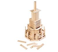 Eichhorn 100001612 Wooden Building Blocks for Building with Templates FSC 100% Certified Beech Wood 200 Pieces for Children from Two Years
