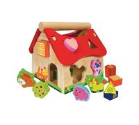 Eichhorn 100002098 Colourful Farmhouse Baby Toy Quality Wooden Sorter Comes with 15 Cute Shapes | for Ages 1 Plus,100002098
