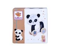 Eichhorn 100003818 Panda Sliding Animal Perfect for Small Children's Hands, 12 cm Long, Silent Silicone Wheels, Made from 100% FSC Certified Beech Wood, from 1 Year