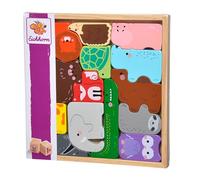 Eichhorn - Animal set in wooden box, 14 animals with storage box, made of pine wood, from 1 year old
