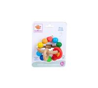 Eichhorn Baby Grasping Toy 3D - Motor Skills Toy Made of Wood and Silicone with Movable Elements, Promotes Gripping and Sensory Development, FSC Certified Beech Wood, 10 x 9 x 11 cm, from 3 Months