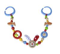 Eichhorn - Baby pram chain with rabbit motif, 50 cm long, made from 100% FSC certified beech wood, suitable for children from the first months of life