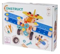 Eichhorn Construct Biplan 84-Piece 2-in-1 Construction Toy to Encourage Fine Motor Skills and Understanding Technique, Combinable with All Sets, FSC Certified Wood, from