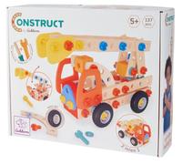 Eichhorn Construct Fire Brigade - 137-Piece 2-in-1 Construction Toy with Extendable Ladder to Promote Motor Skills, Can be Combined with All Sets, FSC Certified Wood, from 5 Years