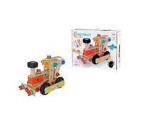 Eichhorn Construct Locomotive - 93 Piece Construction Toy with Rotating Wheels and Chimney to Promote Motor Skills and Creativity, FSC Certified Wood, Combinable, from 4 Years
