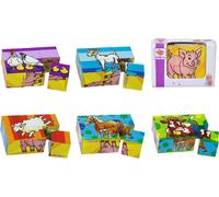 Eichhorn Cube Picture Puzzle 6 Piece Wooden Toddler Educational Toy 100005481